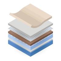 Sofa layer icon, isometric style vector