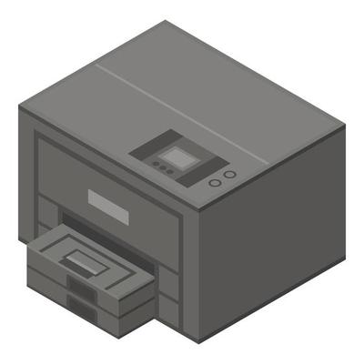 Xerox printer icon, isometric style
