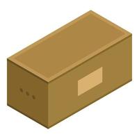 icono de caja de entrega, estilo isométrico vector