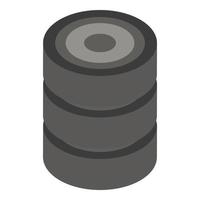 Stack of car tire icon, isometric style vector