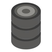 Stack of car tire icon, isometric style vector