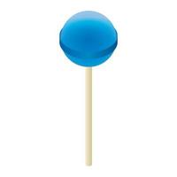 Blue lollipop icon, isometric style vector