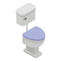 Modern toilet icon, isometric style vector