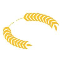 Gold laurel icon, isometric style vector