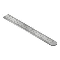 Metal ruler icon, isometric style vector