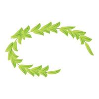 Olive laurel icon, isometric style vector