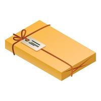 Delivery packet icon, isometric style vector