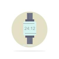 smart watch smartwatch watch apple android Flat Color Icon Vector