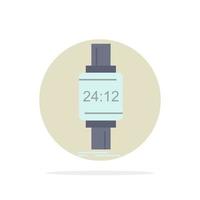 smart watch smartwatch watch apple android Flat Color Icon Vector