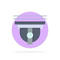 Camera Security Secure Cam Abstract Circle Background Flat color Icon vector