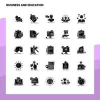 25 Business And Education Icon set Solid Glyph Icon Vector Illustration Template For Web and Mobile Ideas for business company