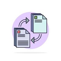 sharing share file document copying Flat Color Icon Vector