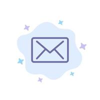 Email Mail Message Blue Icon on Abstract Cloud Background vector