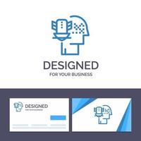 Creative Business Card and Logo template Personal Data Protection Personal Protection Security Vector Illustration