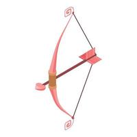 Cupid bow weapon icon, isometric style vector