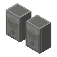 Speaker set icon, isometric style vector