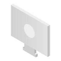 Computer monitor icon, isometric style vector