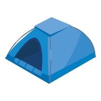 Camp tent icon, isometric style vector