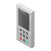 icono de control remoto del acondicionador, estilo isométrico vector