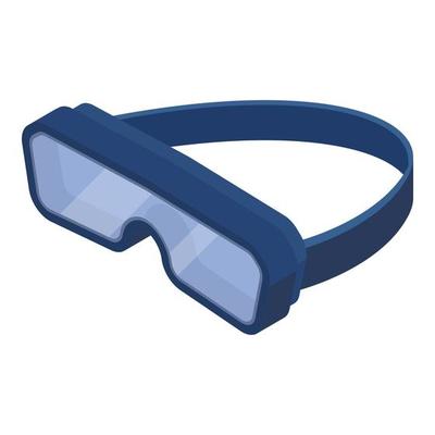 Protect goggles icon, isometric style