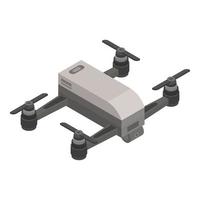Modern small drone icon, isometric style vector
