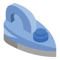 Blue iron icon, isometric style vector