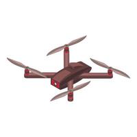 Spy drone icon, isometric style vector