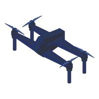 Futuristic drone icon, isometric style vector