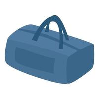 Blue travel hand bag icon, isometric style vector