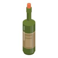 Cabernet bottle icon, isometric style vector