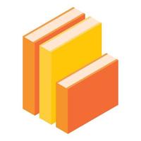 icono de pila de libros, estilo isométrico vector