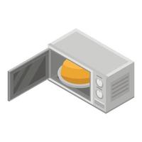 Microwave icon, isometric style vector