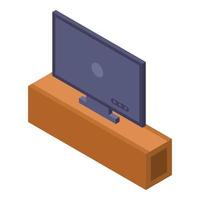 Tv plasma icon, isometric style vector