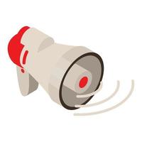 Loudspeaker icon, isometric style vector