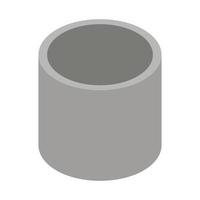 Garbage barrel icon, isometric style vector