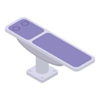 Rubber diving board icon, isometric style vector