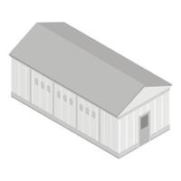 Warehouse building icon, isometric style vector