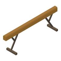 Balance beam icon, isometric style vector