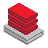 Clothes stack icon, isometric style vector