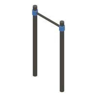 Gymnastic crossbar icon, isometric style vector