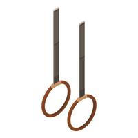 Gymnastic rings icon, isometric style vector