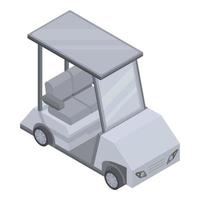Golf car icon, isometric style vector