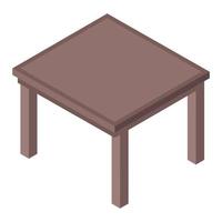 Office table icon, isometric style vector