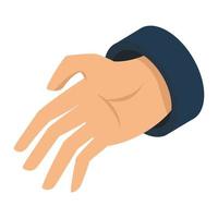 Man hand icon, isometric style vector