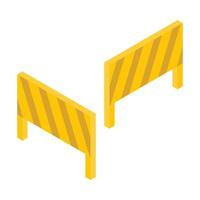 Road block icon, isometric style vector