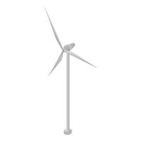 Energy wind turbine icon, isometric style vector