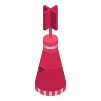 Port bouy icon, isometric style vector