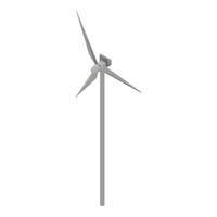 Power wind turbine icon, isometric style vector