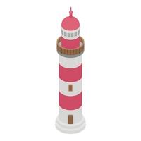 Lighthouse icon, isometric style vector