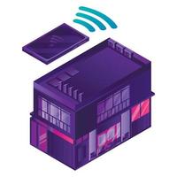 Smart house icon, isometric style vector